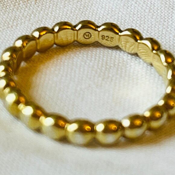 Mejuri Metallic Sphere Ring 18K Gold Vermeil over 925 Silver Size 6 - Picture 4 of 5